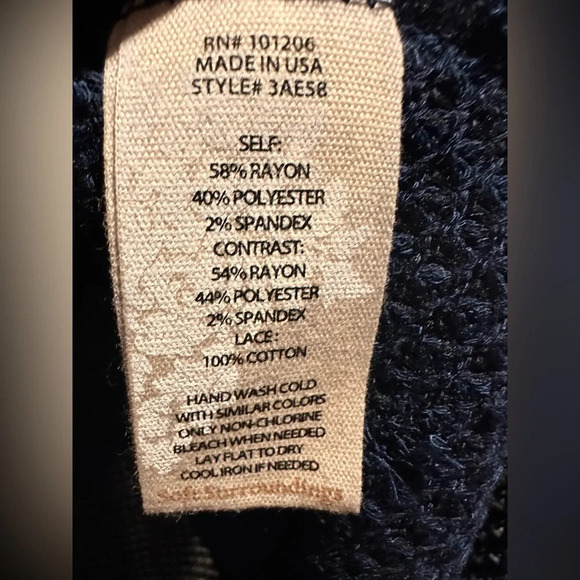 Soft Surroundings Bailey Top Waffle Knit Eyelet Sleeve Tunic NWOT - Picture 6 of 6